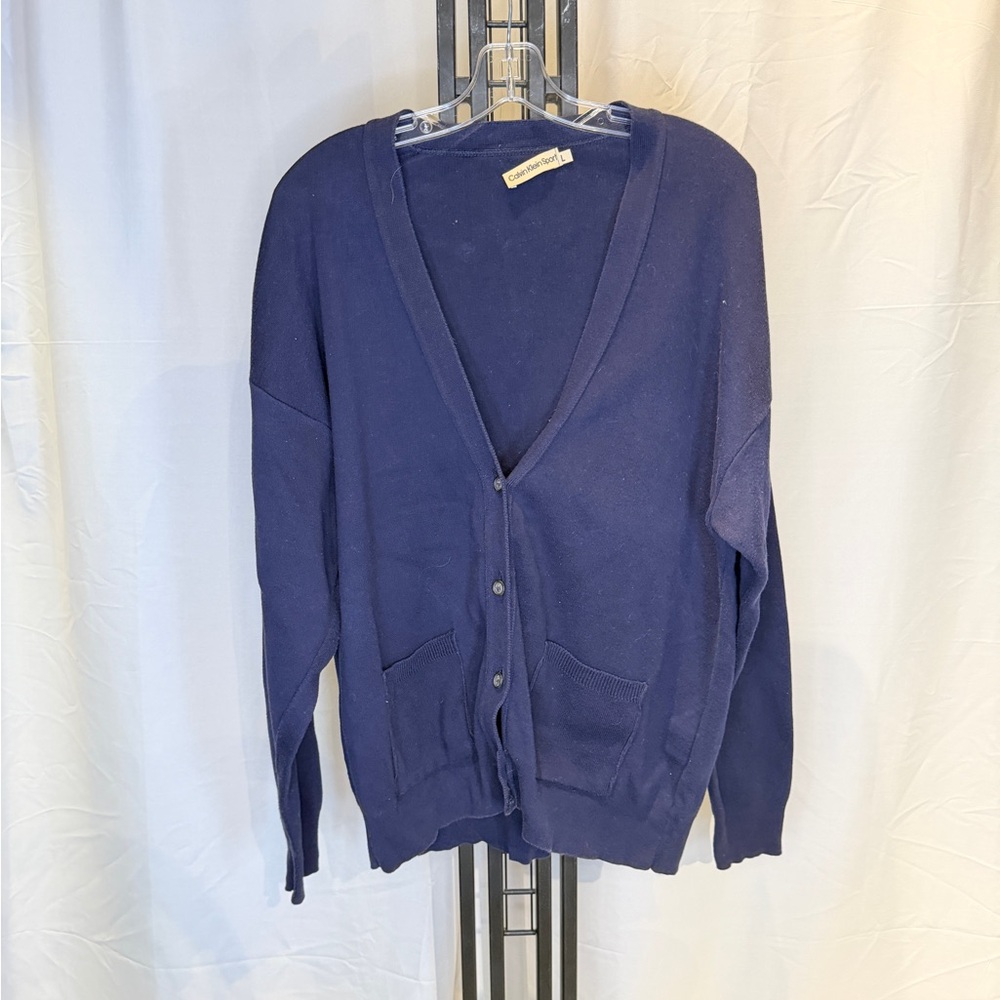 Calvin Klein Navy‎ Cardigan Sweater